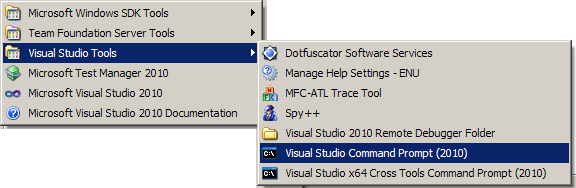 vs2010-command-prompt Visual Studio Command Prompt