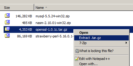How to extract tar files in windows
